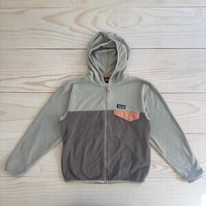 Patagonia Kids Girls Size M 10 Micro D Snap-T Fleece Full Zip Hoodie Jacket